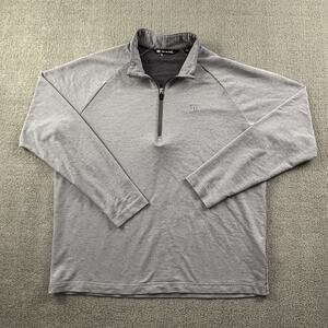 Travis Mathew Sweater Adult Large Gray Quarter Zip Long Sleeve Casual Men's